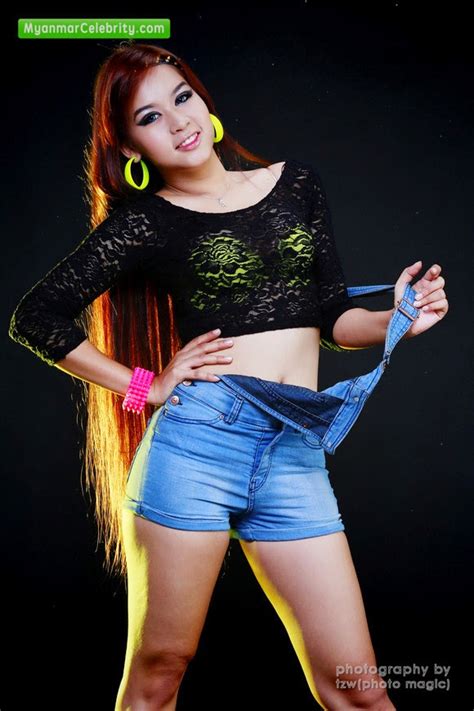 pretty long hair burmese girl saung yupar khin