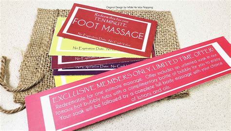 Massage Coupons Or Love Voucher Printable Love Coupon Or Etsy