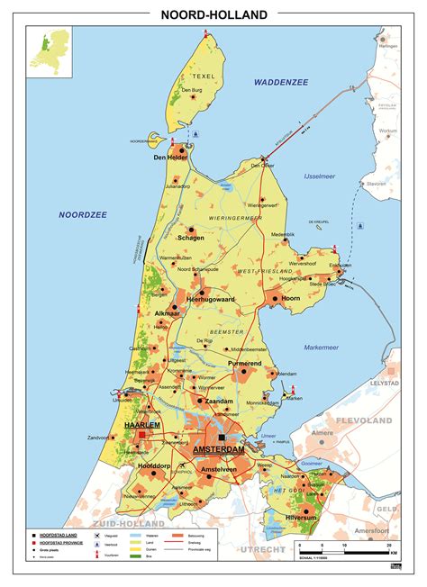 kaart noord holland  kaarten en atlassennl