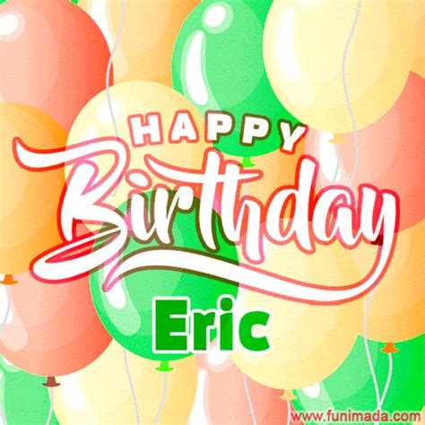 happy birthday image  eric colorful birthday balloons gif animation
