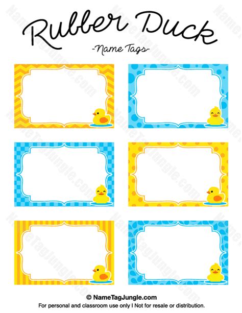 printable duck tags