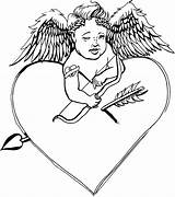 Cupid Coloring Pages Valentines Color Printable Heart Valentine Getdrawings Drawing Kidprintables Return Pencil Main Gif sketch template