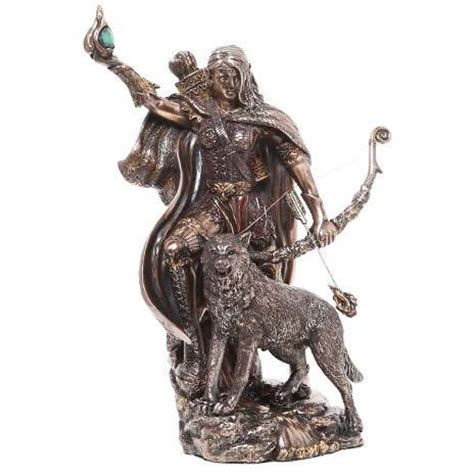 Skadi Norse Goddess Bronze Resin Statue Asartu Viking