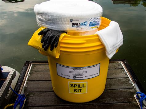 marine spill kit   gallon overpack spilltration absorbent products