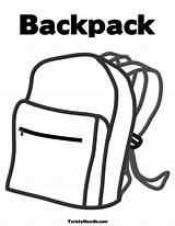 Backpack Coloring Library Pages sketch template
