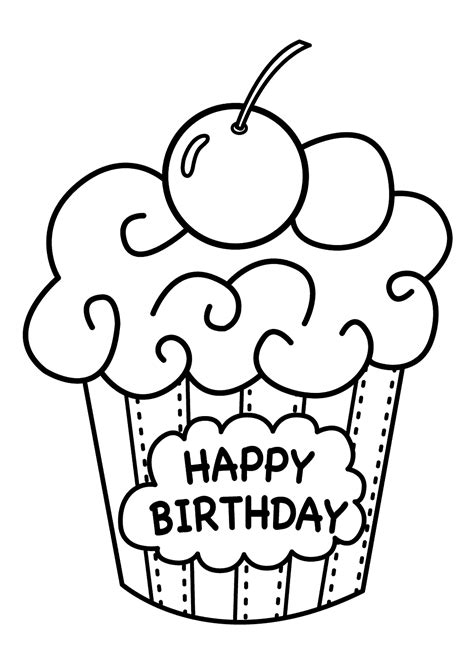 printable happy birthday coloring pages printable colouring