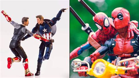 photographer clicks superhero action figures  super funny
