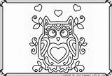 Coloring Owl Cute Pages Baby Print Owls Library Colouring Valentines Clipart Popular Coloringhome Clip sketch template