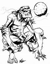 Werewolf Wolfman Insertion sketch template