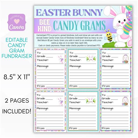 easter bunny candy grams fundraiser   candy grams fundraising
