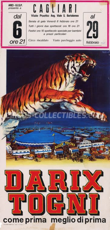 Circus Collectibles Poster Circo Darix Togni