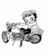 Coloring Boop Betty Motorcycle Pages Biker Thanksgiving Clipart Printable Her Book Cliparts Bike Baby Clip Colouring Ke Adult Berbagi Printables sketch template
