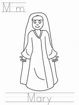Mary Coloring Pages Joseph Elizabeth Virgin Nativity Mother Color Template Clipart Christmas Clip Mama Popular Library Coloringhome sketch template