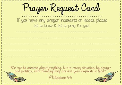 printable prayer request cards template printable word searches