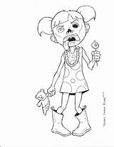 Zombie Coloring Pages Zombies Girl Disney Cute Halloween Adult Printable Drawing Cartoon Book Christmas Fox Inspiration Color Print Getdrawings Books sketch template
