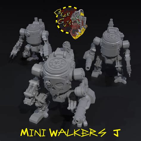 mini walkers stl downloads gear guts mek shop