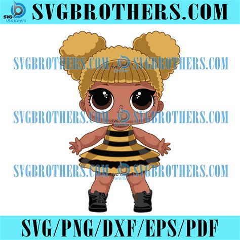 queen bee lol surprise doll black girl svg doll svg queen bee svg
