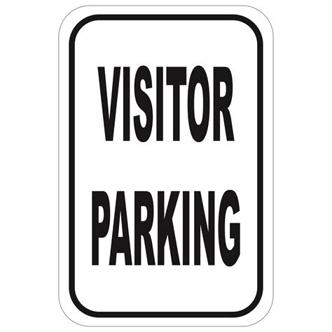 visitor parking aluminum sign winmark stamp sign stamps  signs