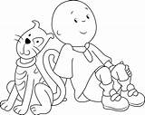 Caillou Gilbert Coloring4free 1426 Triciclo Coloringpages101 sketch template