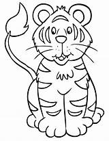 Tiger Coloring Pages Baby Kids Sitting Cute Tigers Cub Designlooter Popular Printable Clipart Comments Coloringhome Books 96kb Book sketch template