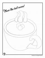 Cocoa Hot Chocolate Worksheet Worksheets Kids Tracing Activity Drawing Woojr sketch template