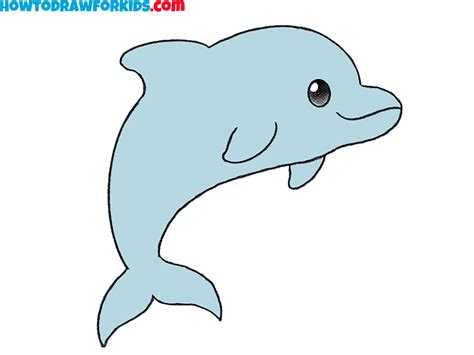 draw  dolphin easy drawing tutorial  kids