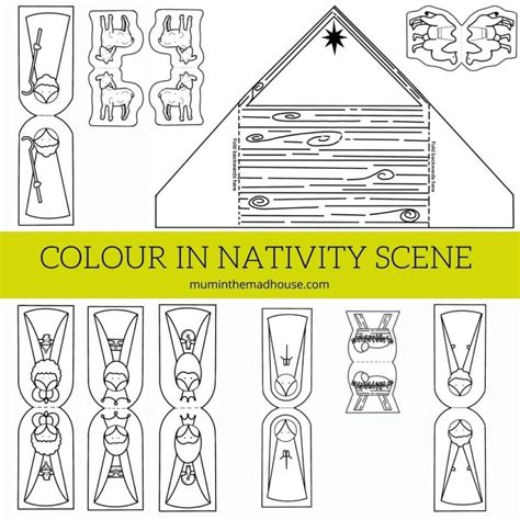 colour  nativity scene  printable mum   madhouse