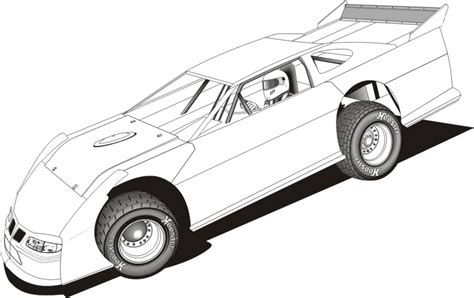 dirt sprint car coloring pages