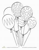 Balloon Fasching Karneval Luftballons Ausmalen Basteln Ballon sketch template