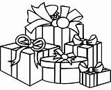 Gift Drawing Christmas Coloring Pages Boxes Gifts Getdrawings sketch template