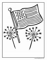 Flag Coloring Pages American Printable Flags Stripes Stars Betsy Ross Fireworks Usa Kids Sparkles States United Printnpractice sketch template