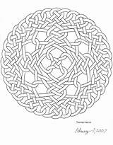 Coloring Celtic Pages Knots Adult Library Mandala Popular sketch template