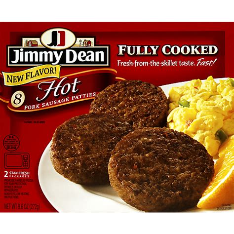 jimmy dean® fully cooked hot and spicy pork sausage patties 8 count