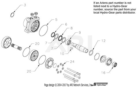 gravely   pm  hp kohler parts diagram  hydro gear wheel motor