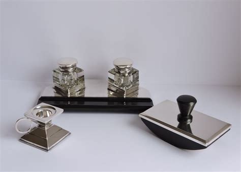 veilinghuis catawiki zilveren driedelig inktstel lutz fine writing instruments