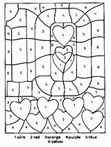 Coloring Number Printable Pages Color Valentine Valentines Kids Choose Board sketch template