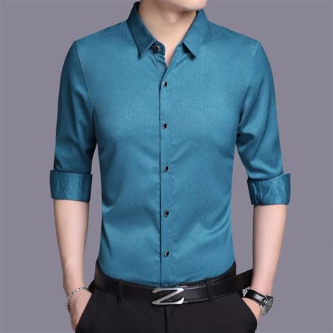 summer  style mens full sleeve shirts men solid color dress shirts high quality