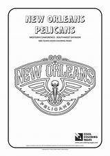 Coloring Nba Pages Basketball Logos Cool Orleans Teams Pelicans Logo Clubs Team Conference Western Nfl Print sketch template