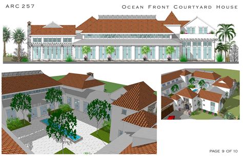 large home plans designed  arcadia design oceanfront courtyard house cocoa beach