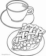 Coloring Pie Apple Pages Food Coffee Printable Easy Clipart Pies Drawing Adult Colouring Kids Tim Sheets Kolorowanki Cherry Para Dibujos sketch template