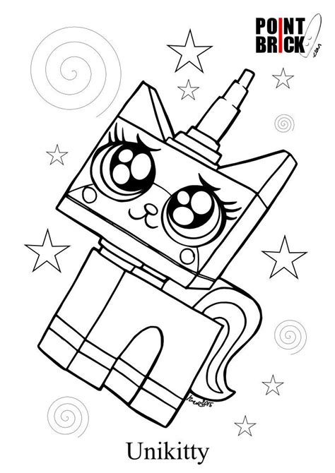lego unicorn kitty coloring page