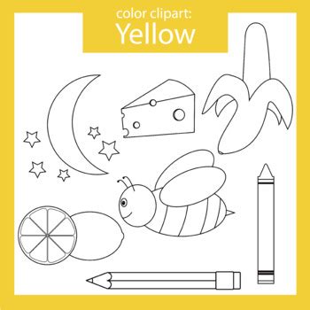 color clip art yellow objects  thinkingcaterpillars tpt