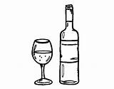 Wine Coloring Bottle Glass Colorear Coloringcrew 470px 13kb sketch template