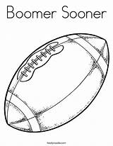 Coloring Football Boomer Sooner Print Ll sketch template