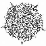 Mandala Vegetal Drawn Hand Petals Sense Artistic Creativity Leaves Colors These Color Beautiful Mandalas Simple Most sketch template