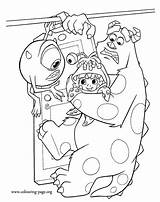 Inc Monsters Coloring Pages Colouring Boo Mike Sulley Factory Printable Disney Monster Color Inside Adult Kids Sheets East Books Print sketch template
