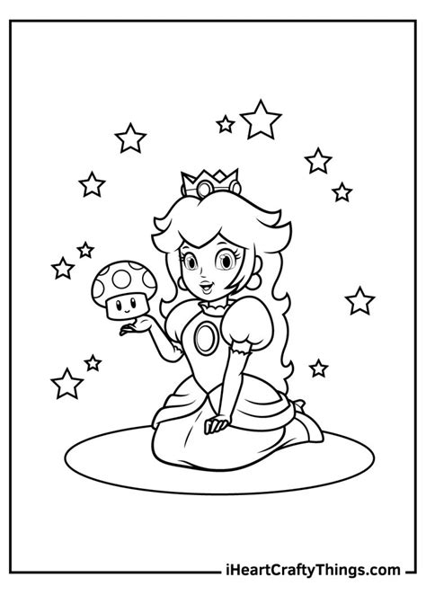 princess peach coloring pages   printables