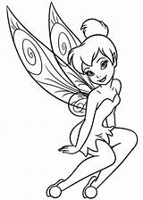 Tinkerbell Everfreecoloring Tinker Bell sketch template