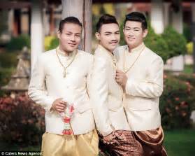 three gay thai men tie the knot in fairytale ceremony daily mail online