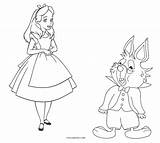 Alice Wonderland Coloring Pages Printable sketch template